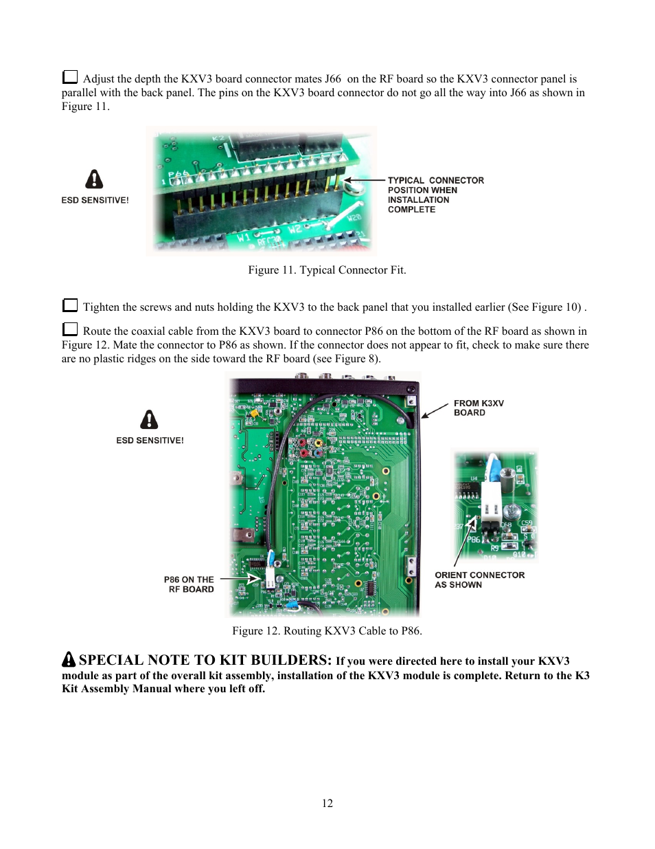Elecraft KXV3  Manual User Manual | Page 12 / 15