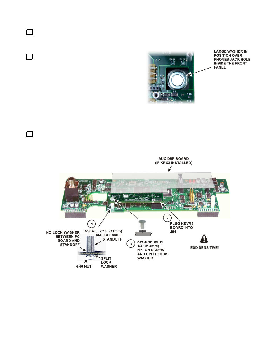 Installing the kdvr3 board | Elecraft KDVR3 User Manual | Page 9 / 14