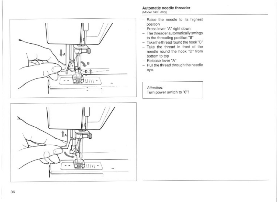 Bernina 740E User Manual | Page 22 / 51