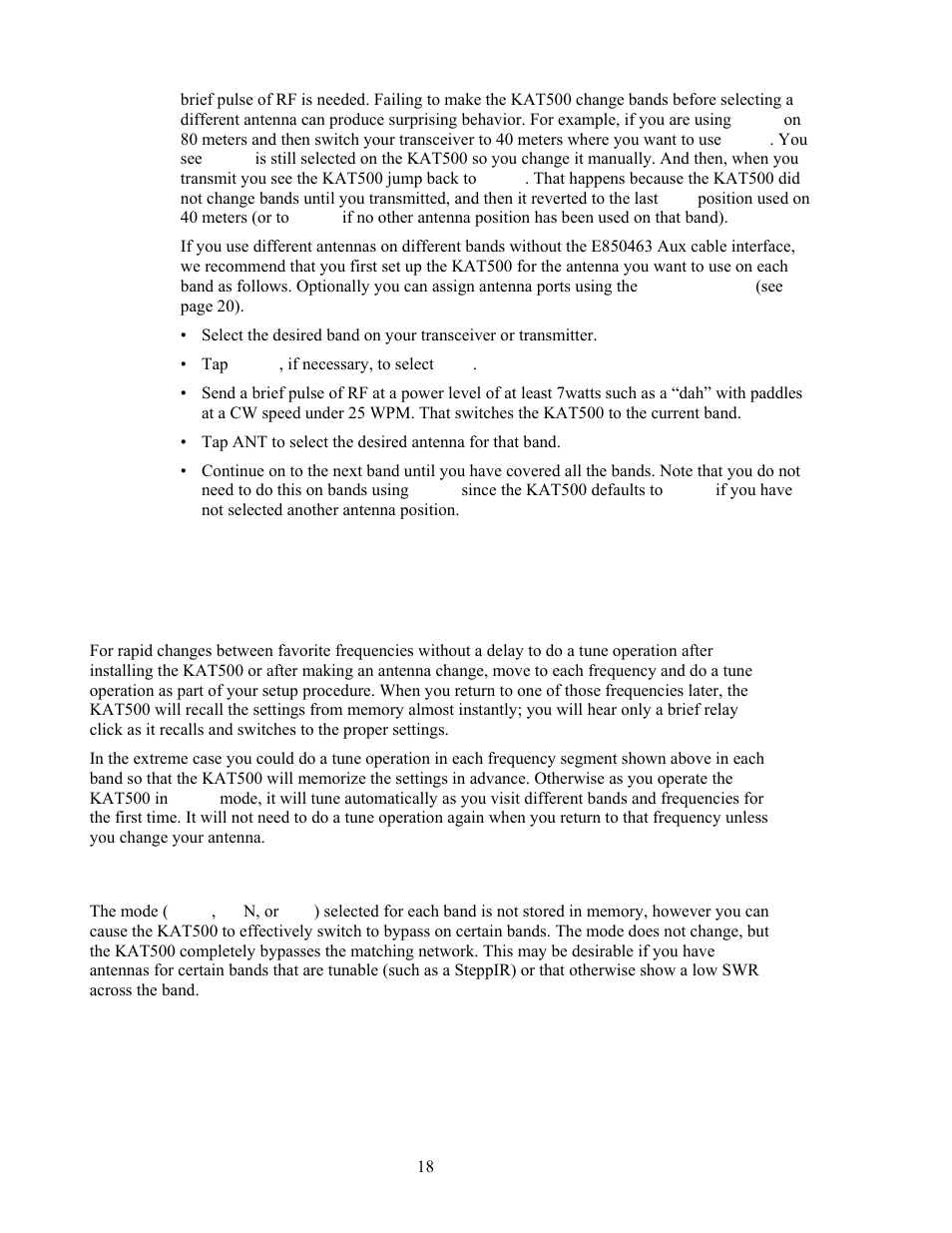 Operating tips | Elecraft KAT500 Owners Manual User Manual | Page 21 / 50