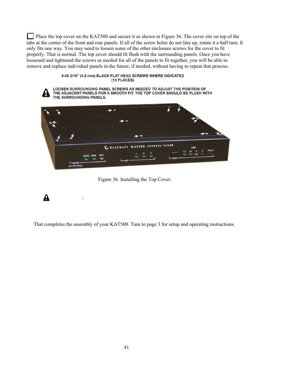 Elecraft KAT500 Owners Manual User Manual | Page 44 / 50