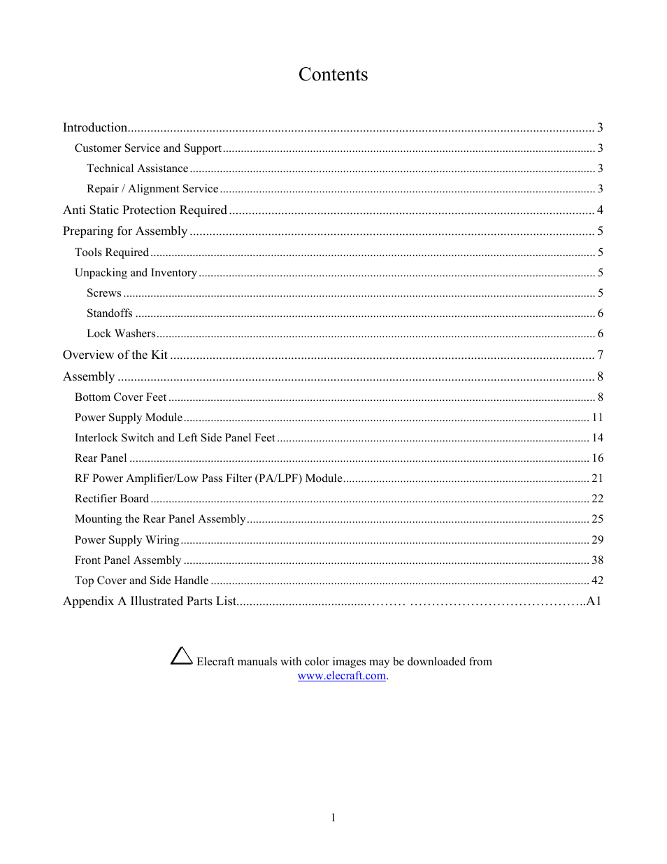 Elecraft KPA500 Kit Assembly Manual User Manual | Page 2 / 54