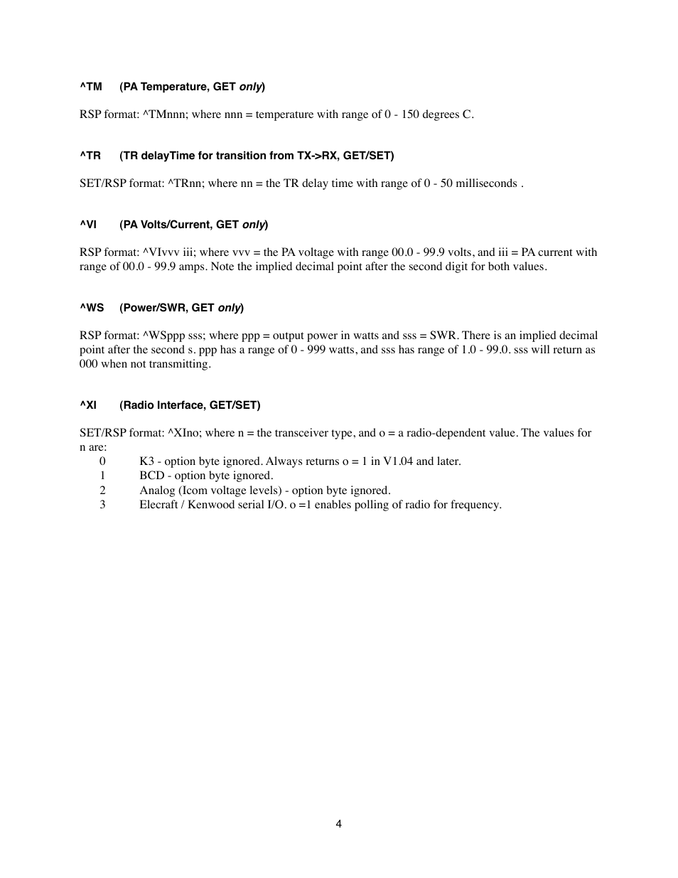 Elecraft KPA500 Prog. Reference User Manual | Page 4 / 5