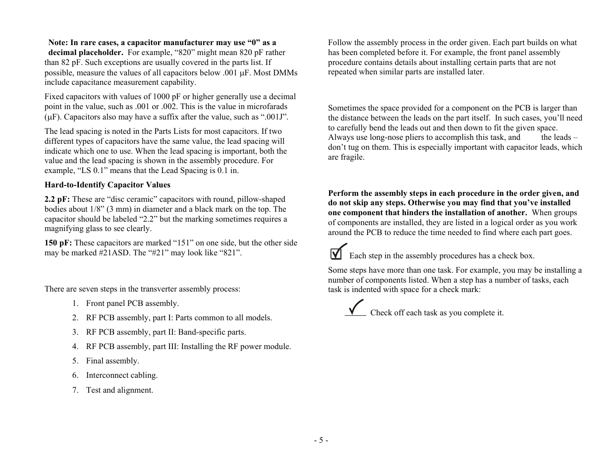 Elecraft XV Assembly Manual for XV222 User Manual | Page 8 / 57