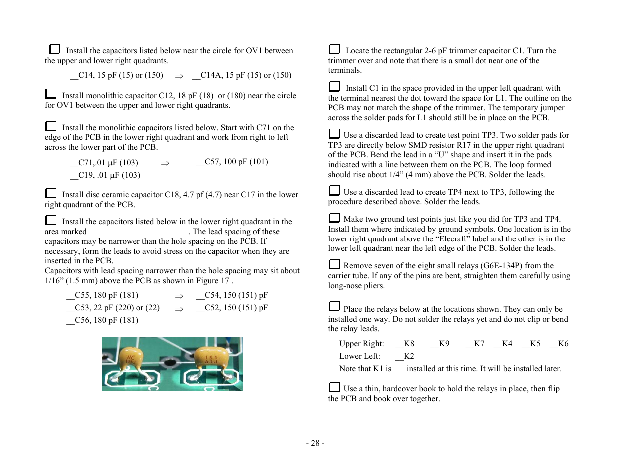 Elecraft XV Assembly Manual for XV432 MHz User Manual | Page 30 / 48