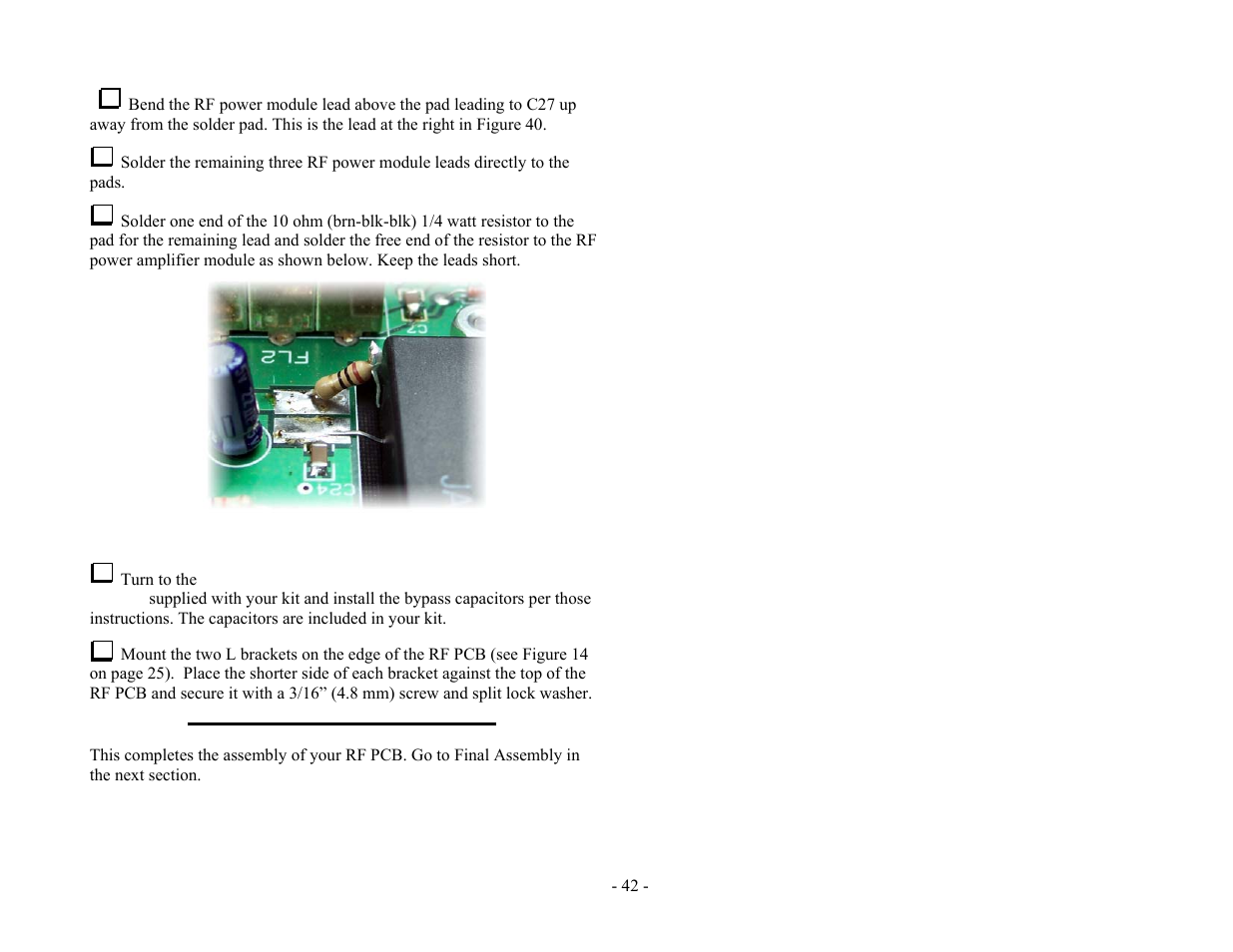 Elecraft XV Assembly Manual for XV432 MHz User Manual | Page 44 / 48