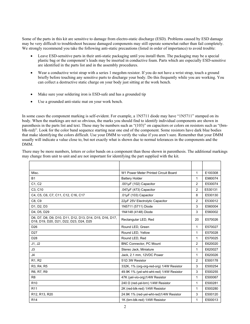 Elecraft W1 User Manual | Page 2 / 15