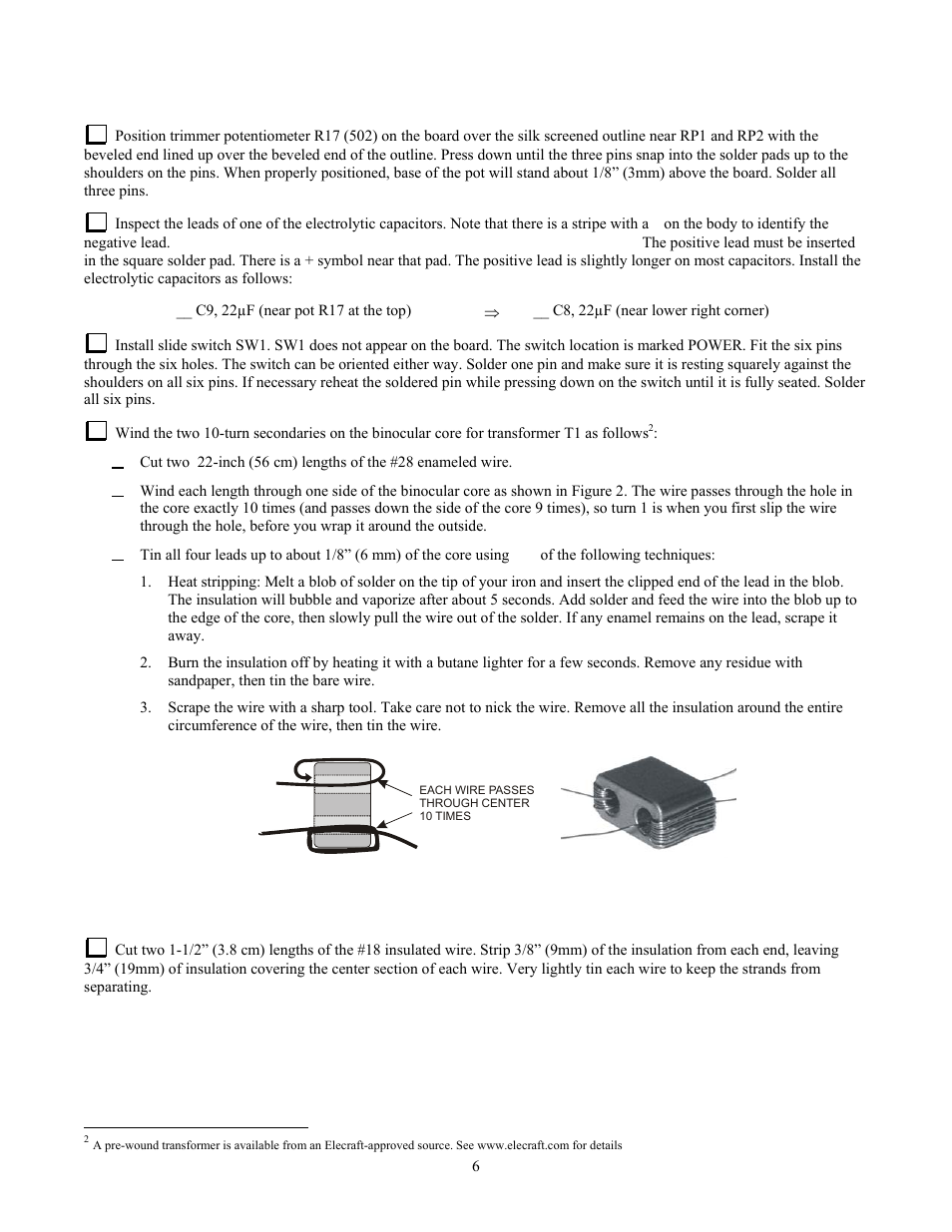 Elecraft W1 User Manual | Page 6 / 15