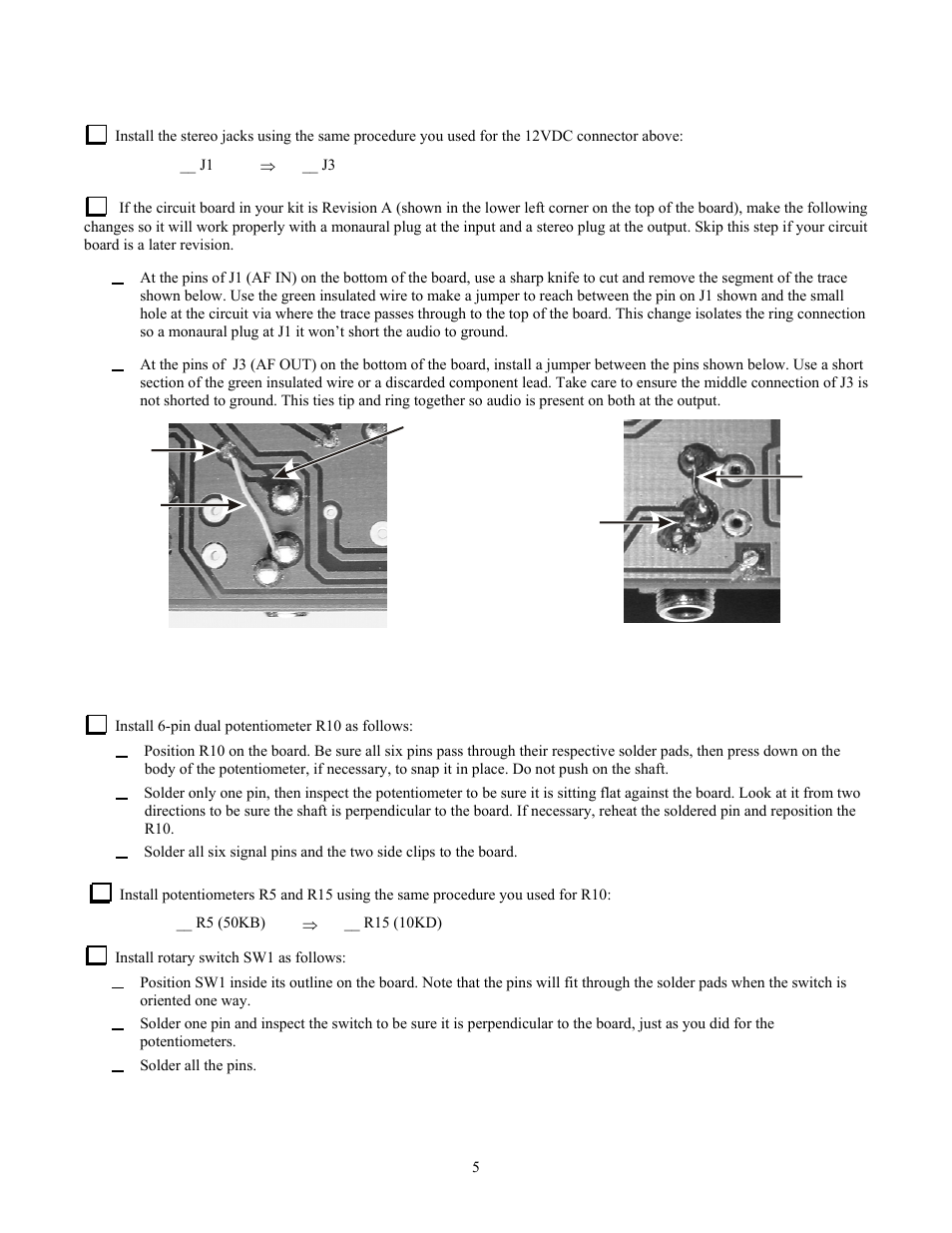 Elecraft AF1 Audio Filter User Manual | Page 5 / 9