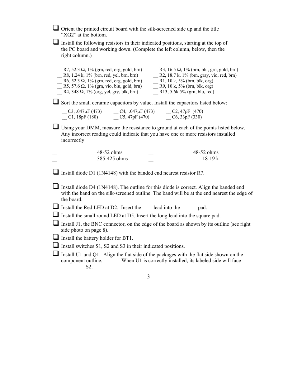 Elecraft XG2 Manual User Manual | Page 3 / 8