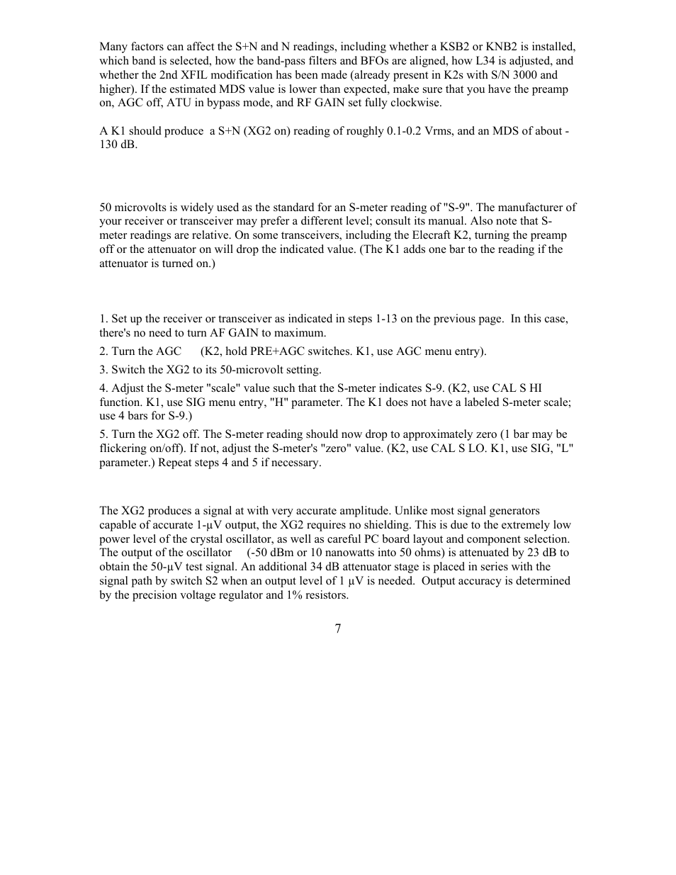 Elecraft XG2 Manual User Manual | Page 7 / 8