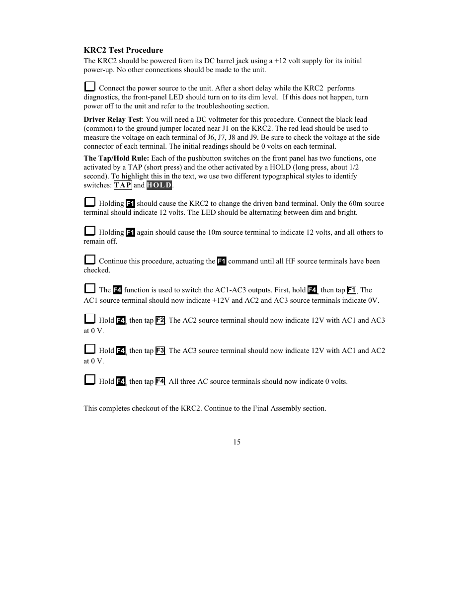 Elecraft KRC2 Manual User Manual | Page 15 / 34