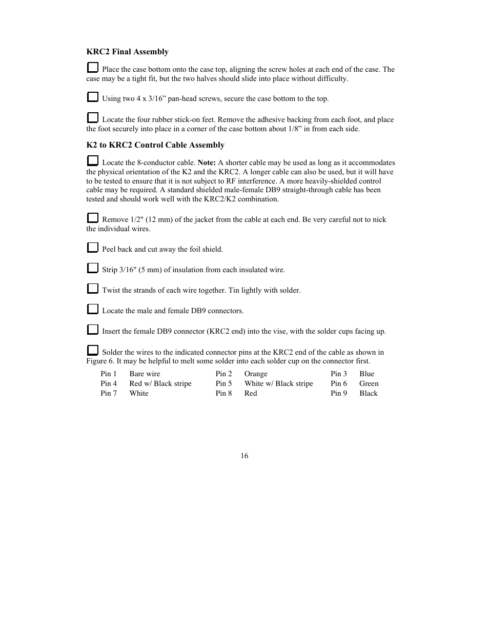 Elecraft KRC2 Manual User Manual | Page 16 / 34
