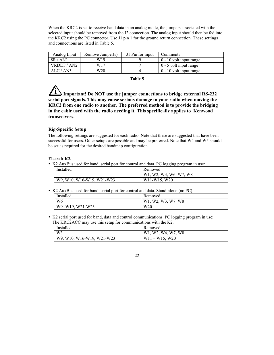 Elecraft KRC2 Manual User Manual | Page 22 / 34