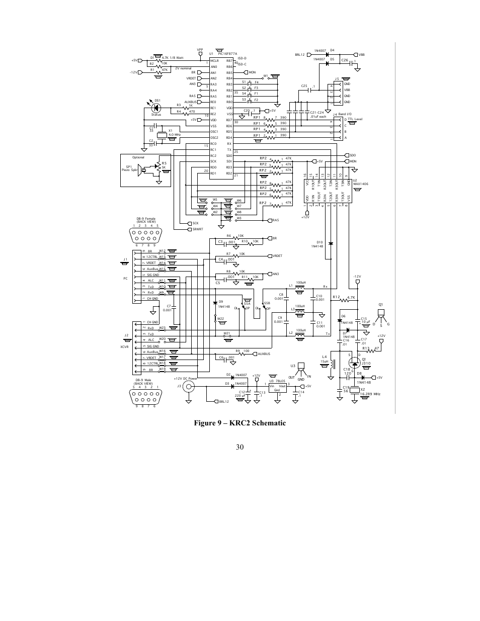 Figure 9 – krc2 schematic | Elecraft KRC2 Manual User Manual | Page 30 / 34