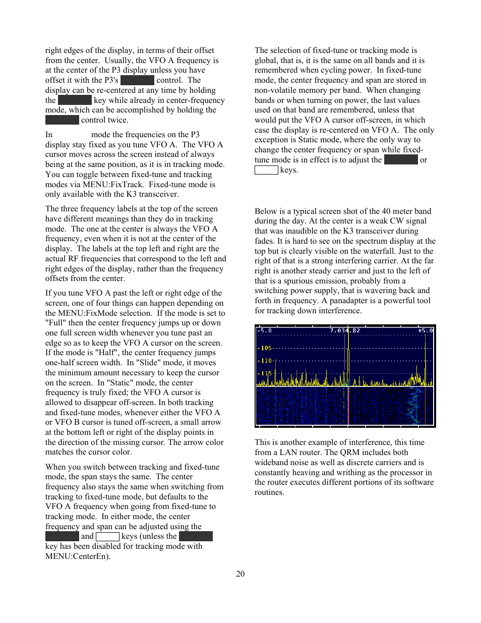 Typical spectra | Elecraft P3 High-Performance Panadapter Manual User Manual | Page 20 / 60