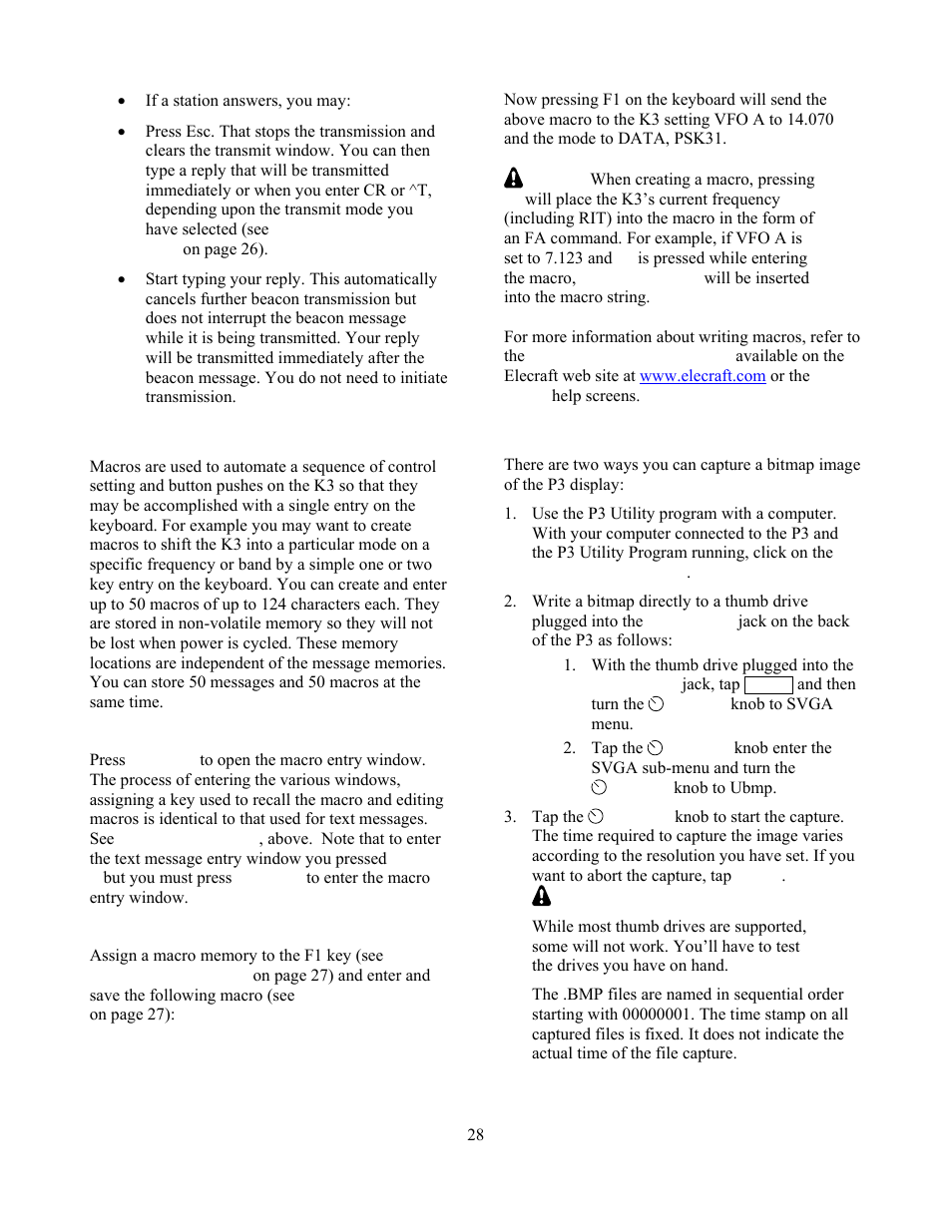 Elecraft P3 High-Performance Panadapter Manual User Manual | Page 28 / 60
