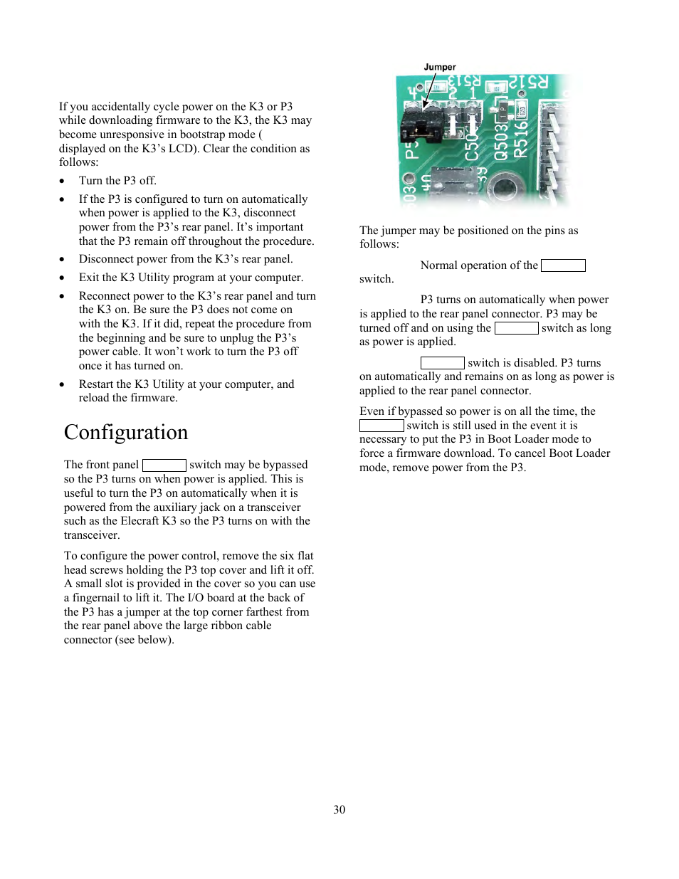 Configuration | Elecraft P3 High-Performance Panadapter Manual User Manual | Page 30 / 60