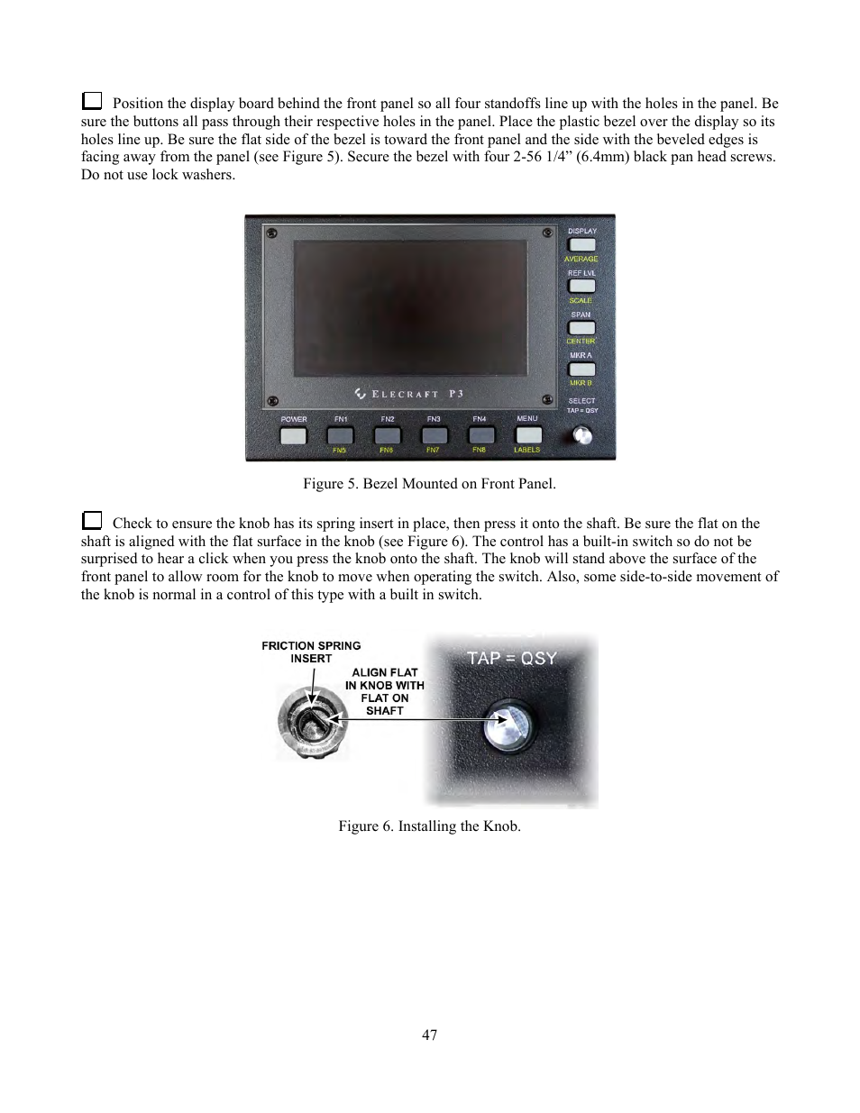 Elecraft P3 High-Performance Panadapter Manual User Manual | Page 47 / 60