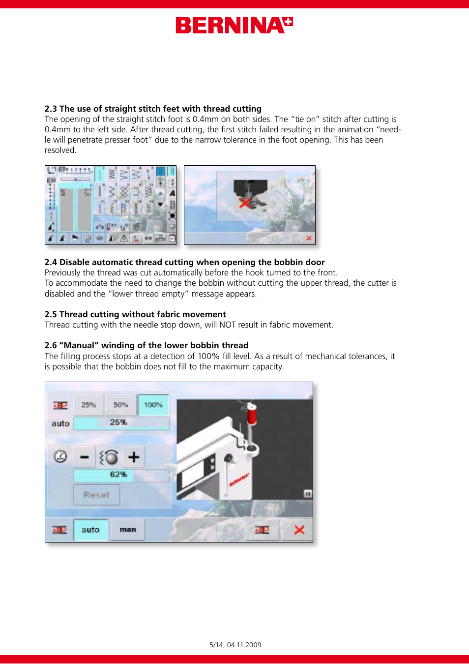 Bernina 8 SERIES V29.39.00 User Manual | Page 5 / 14