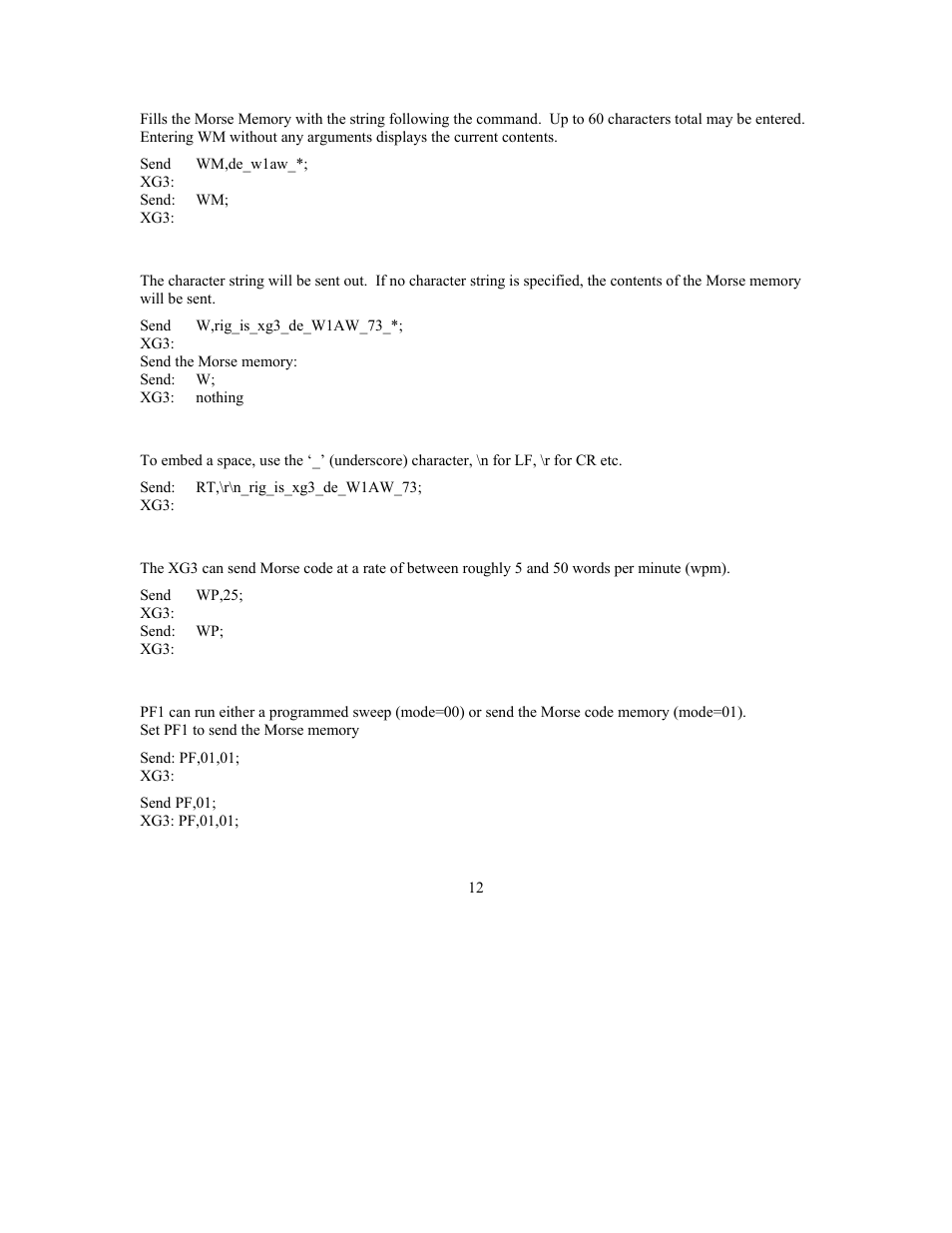 Elecraft XG3 RF User Manual | Page 12 / 31