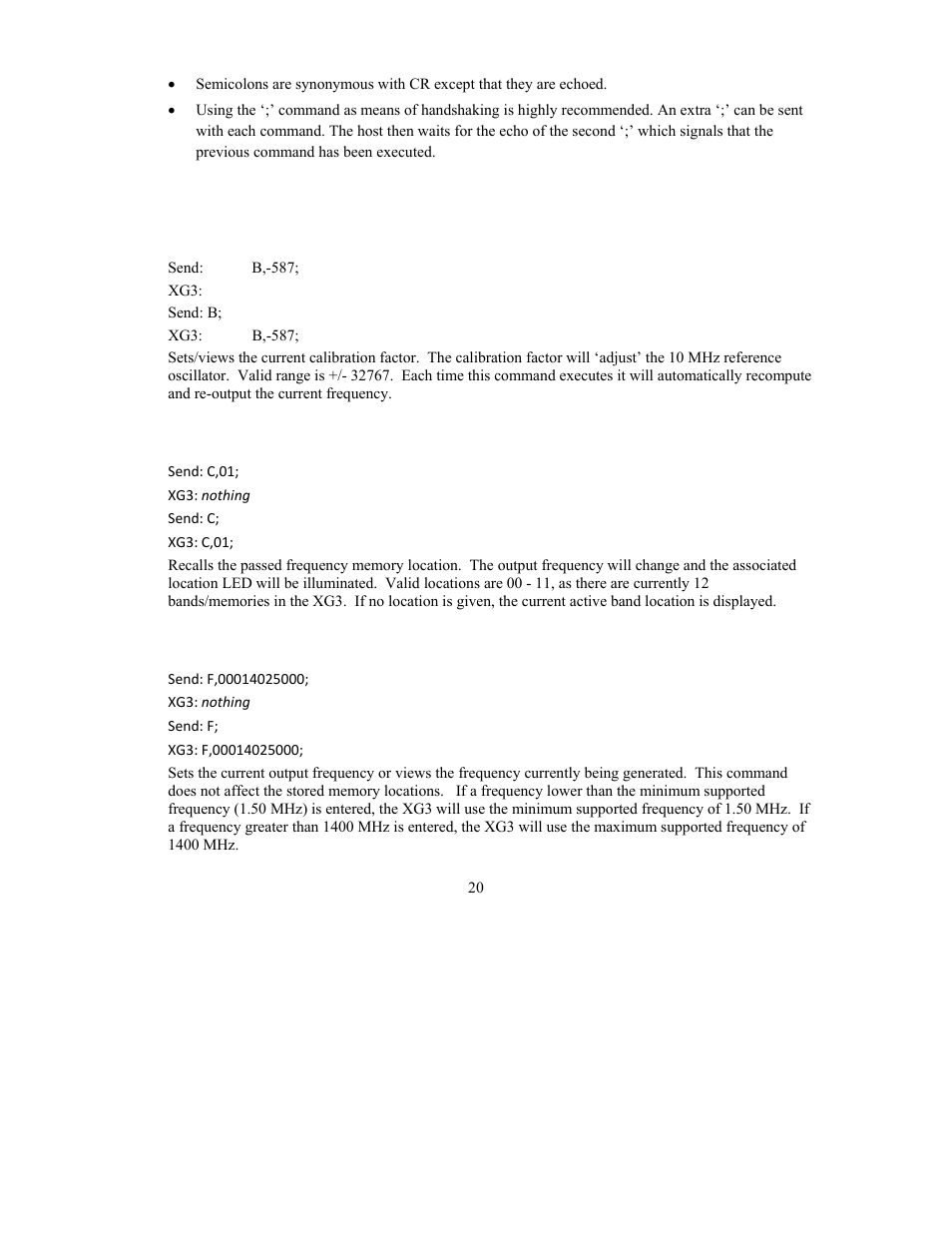 Elecraft XG3 RF User Manual | Page 20 / 31