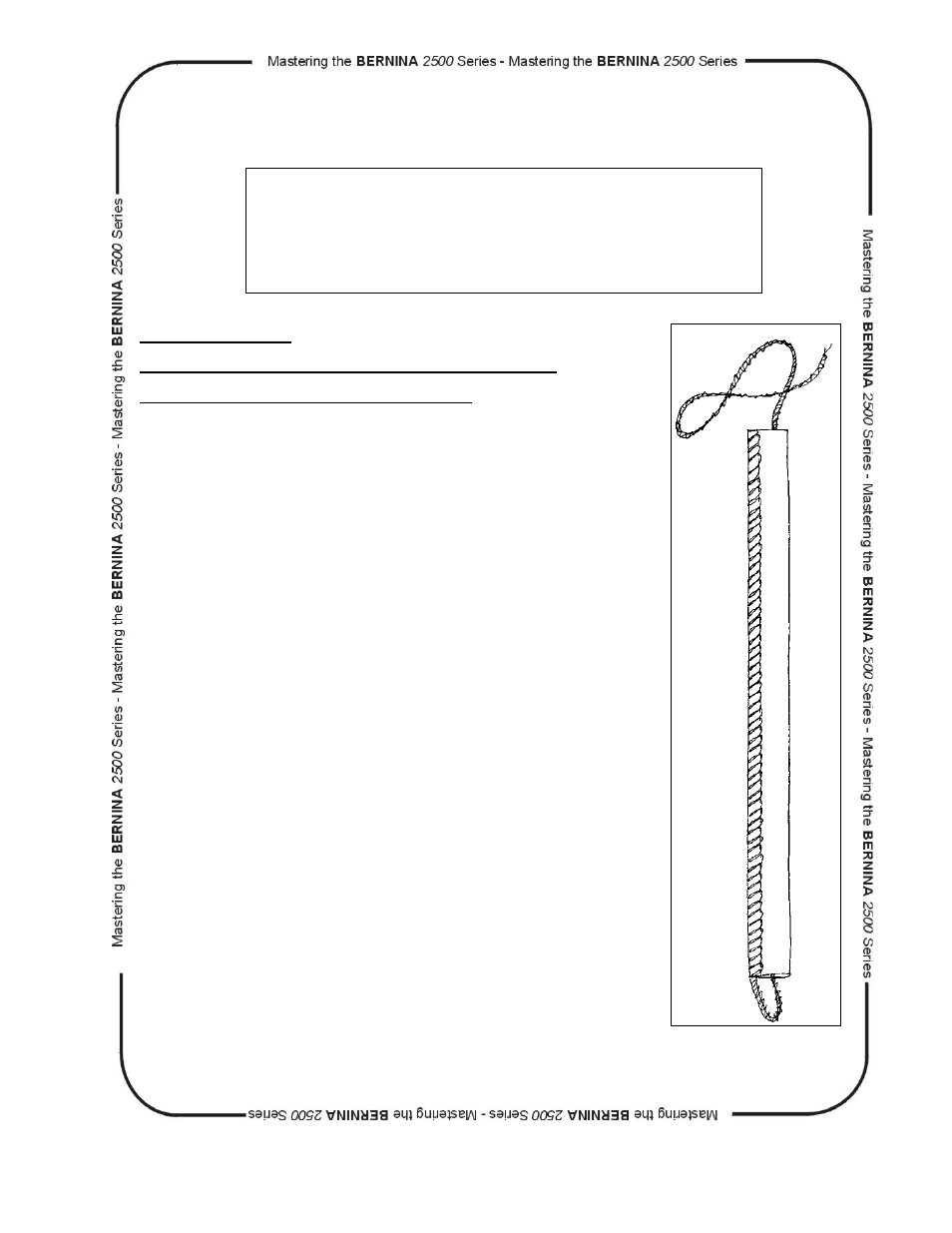 Turning tubes | Bernina dcet 2500 User Manual | Page 50 / 91