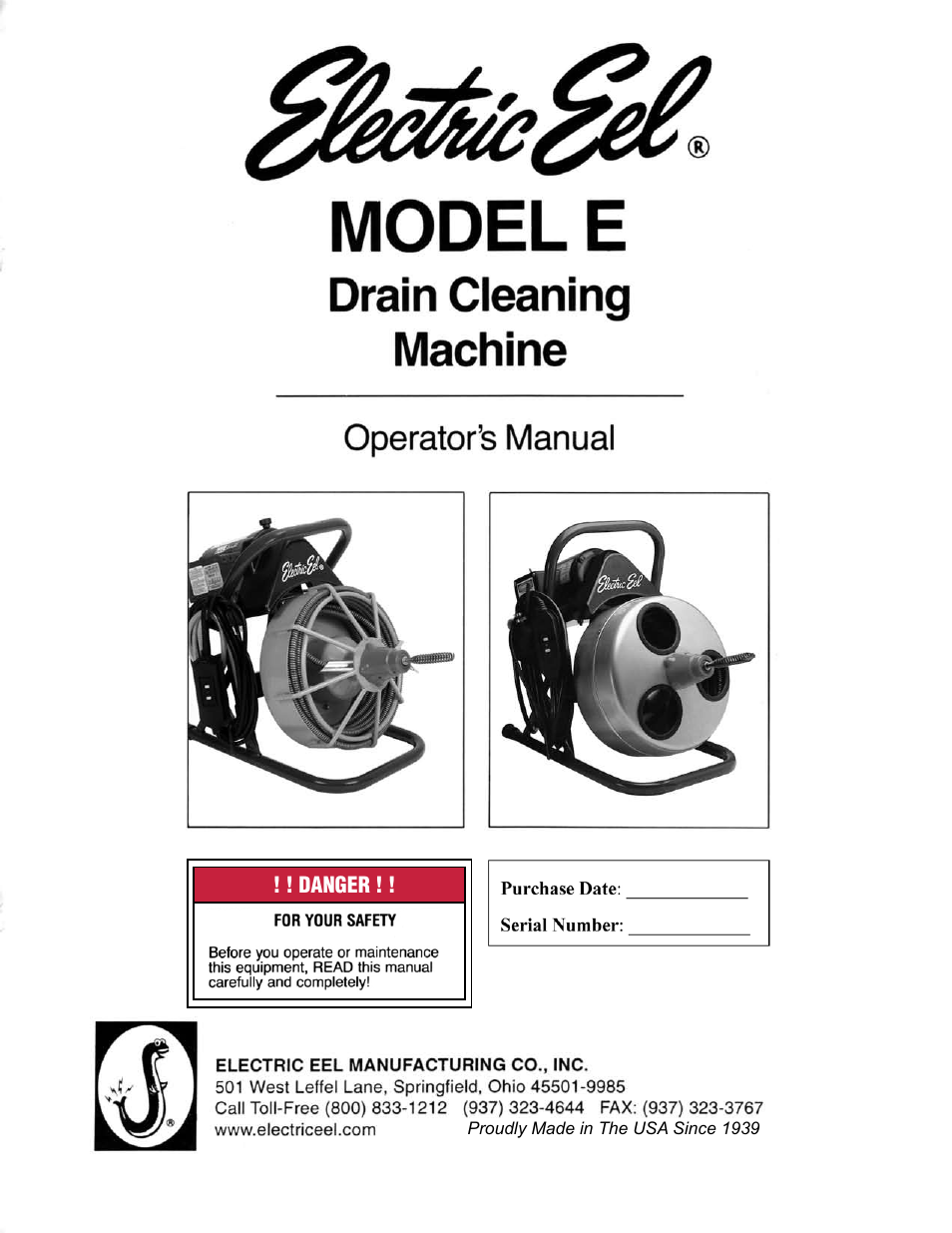 Electric Eel E-AF User Manual | 8 pages