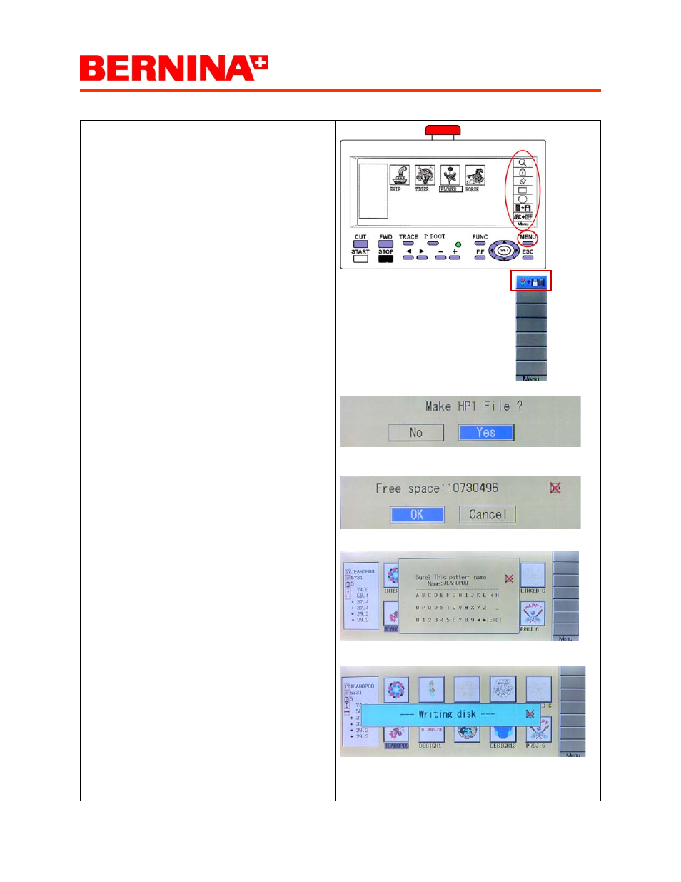 Happy voyager, Transferring pattern to a card 08 | Bernina Happy Voyager User Manual | Page 24 / 78