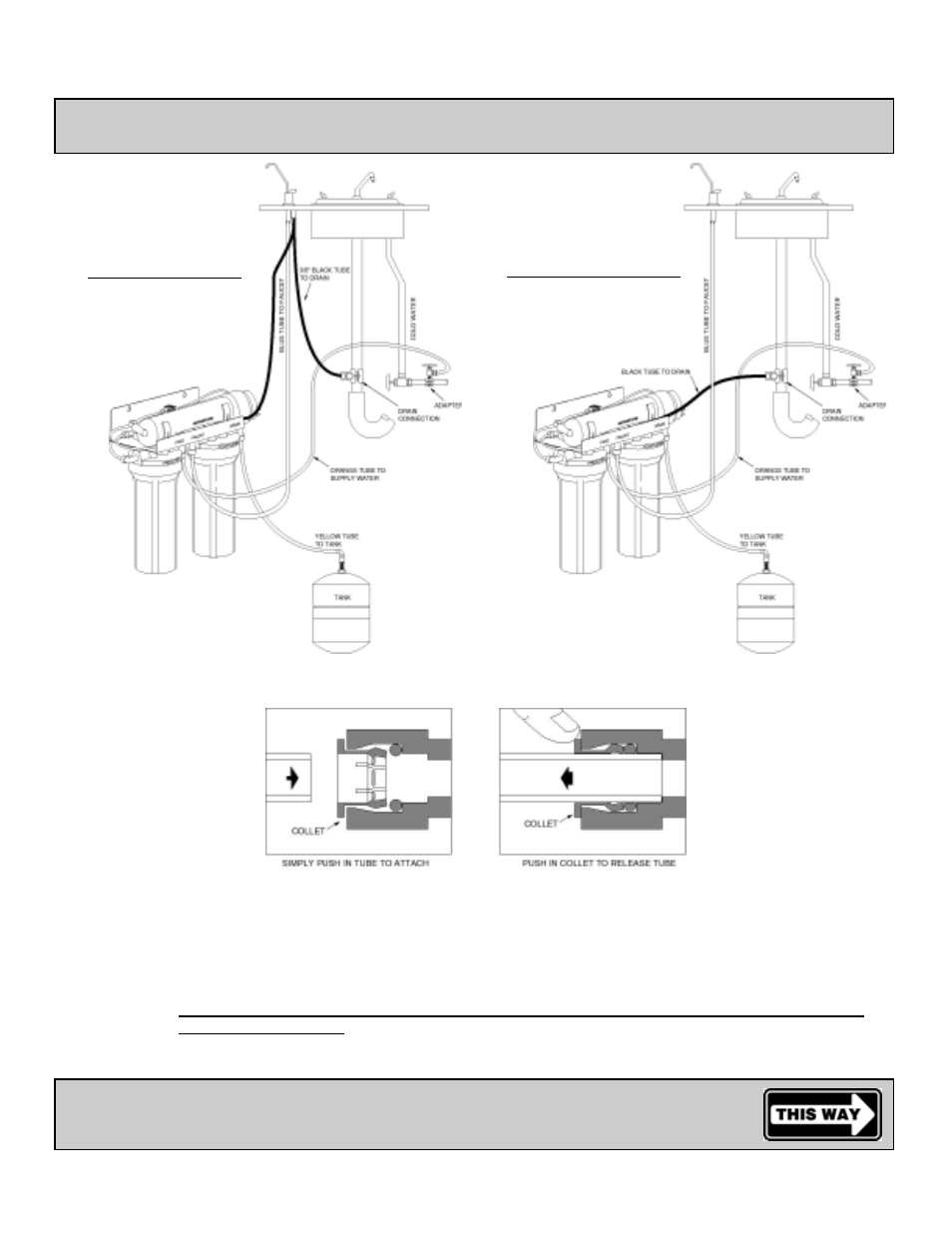 Connection of tubing illustrated, Go to the system start-up and operation procedures | Environmental Water Systems 5 Stage Reverse Osmosis Systems User Manual | Page 14 / 36
