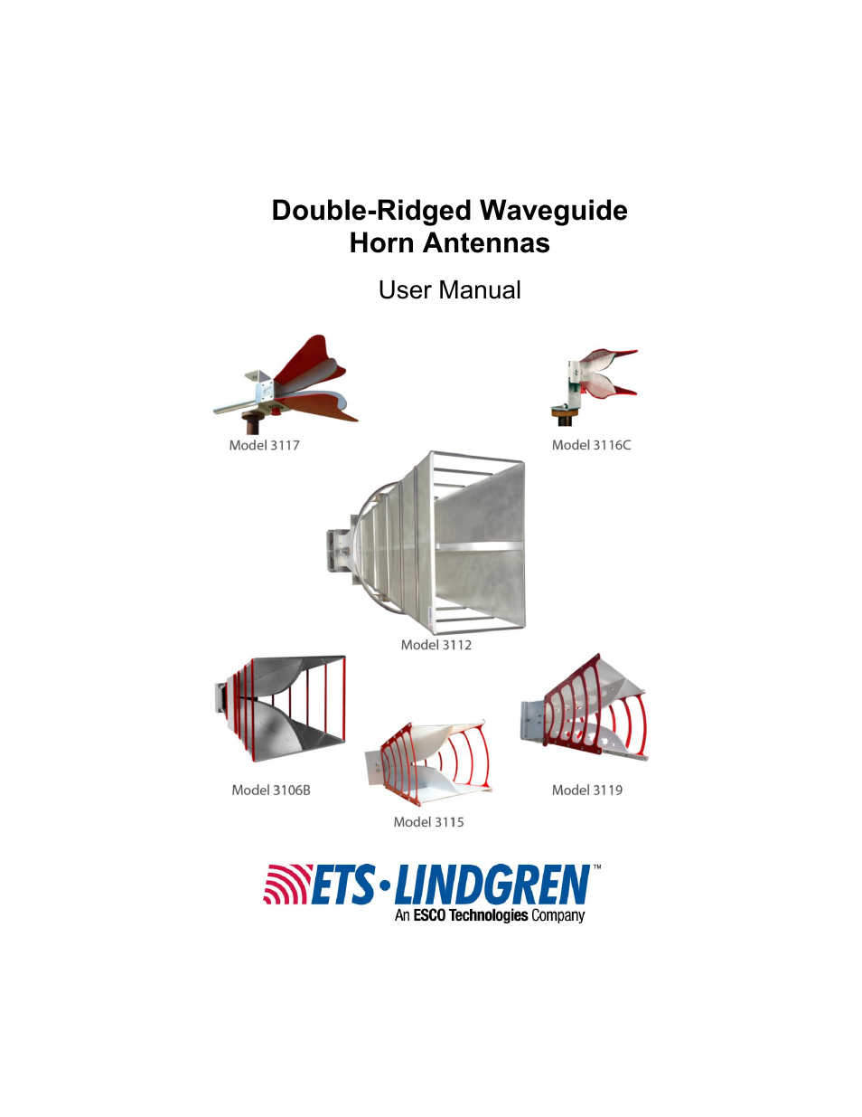 ETS-Lindgren 3119 Double-Ridged Waveguide Horn User Manual | 79 pages