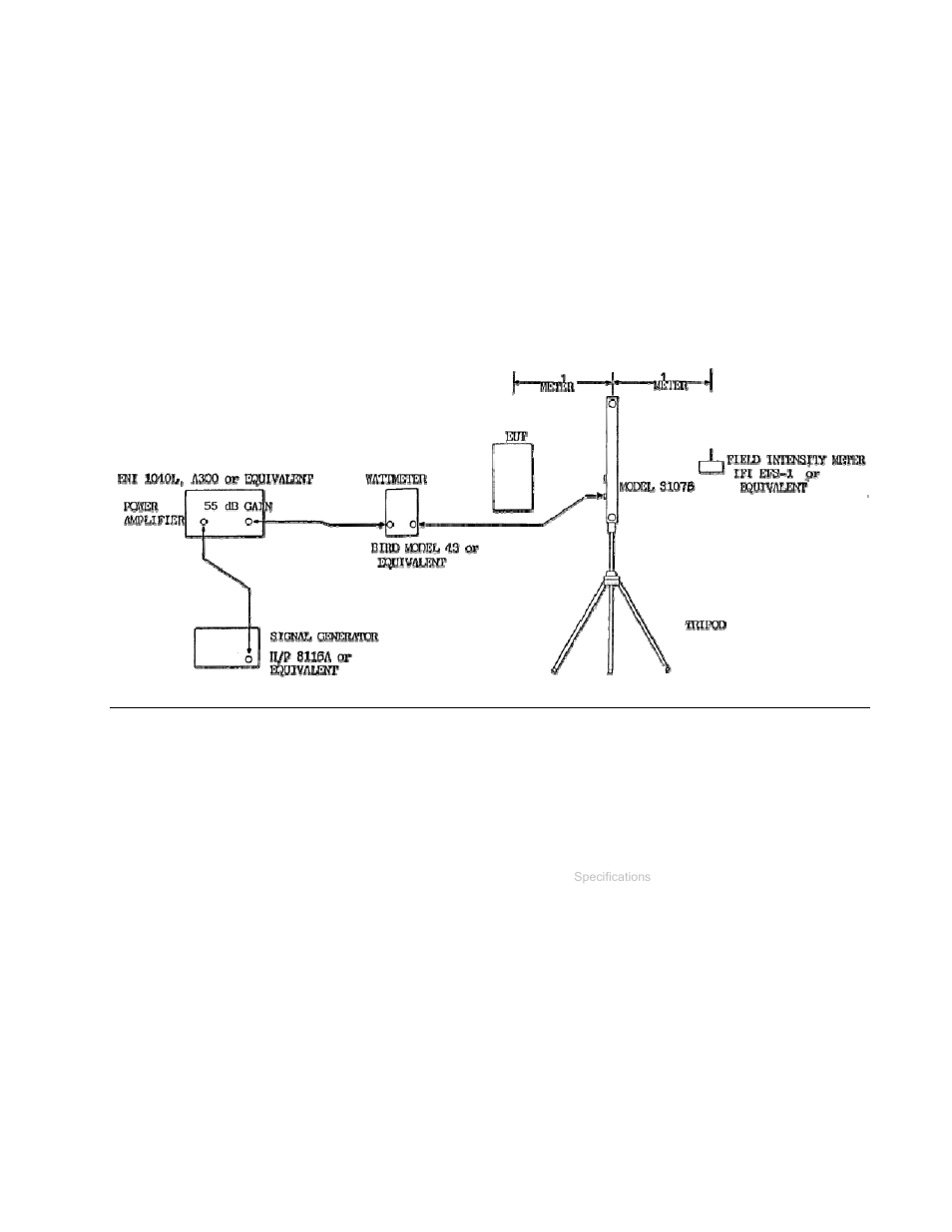 Typical test setup: power requirements | ETS-Lindgren 3107B E-Field Generator User Manual | Page 15 / 21