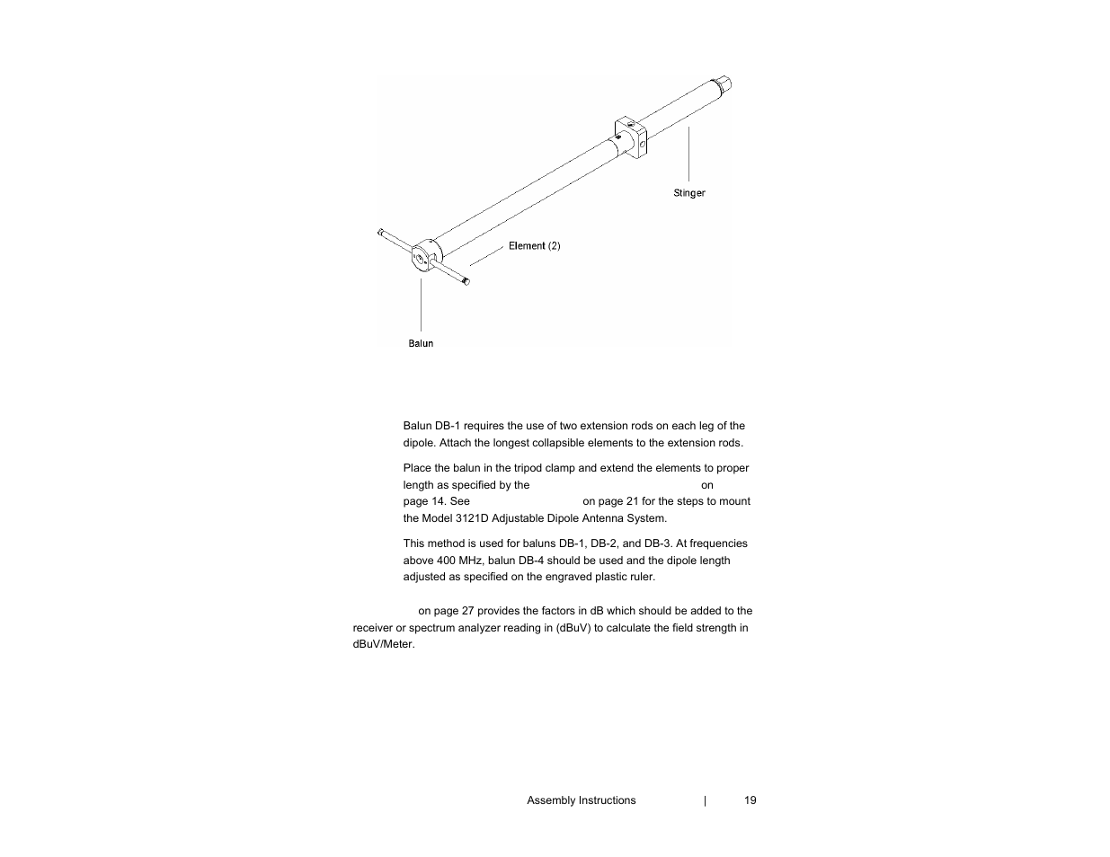 ETS-Lindgren 3121D Dipole User Manual | Page 19 / 39