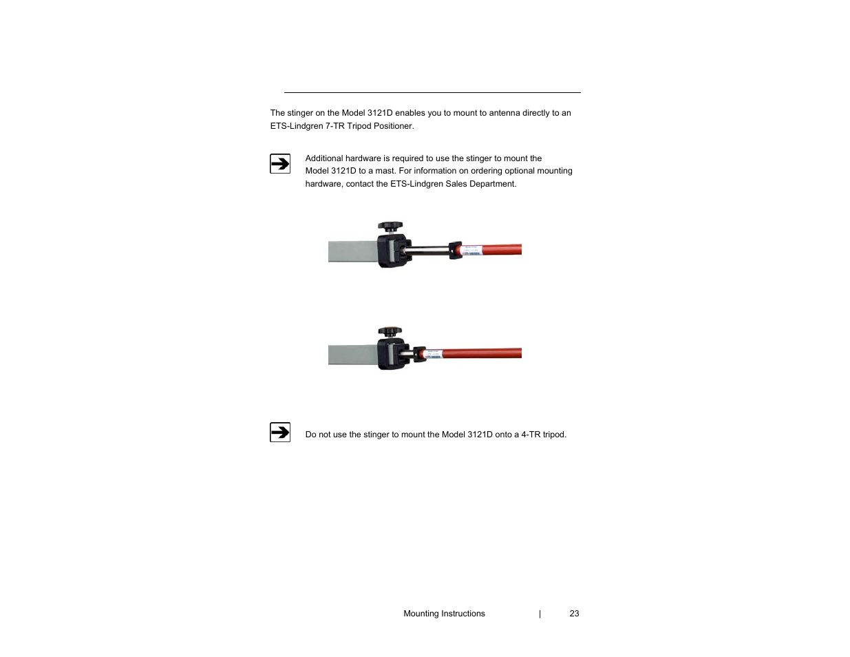 ETS-Lindgren 3121D Dipole User Manual | Page 23 / 39