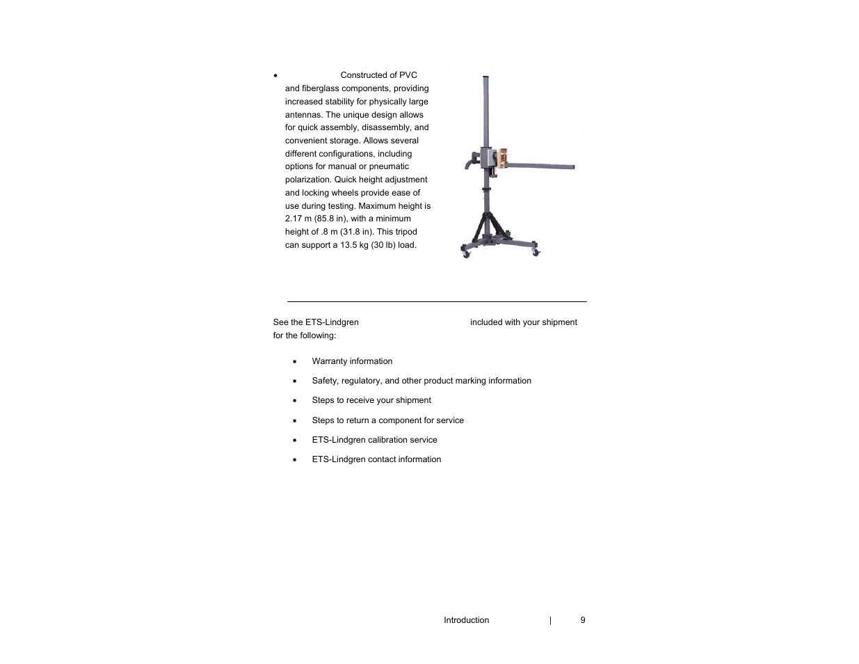 ETS-Lindgren 3121D Dipole User Manual | Page 9 / 39