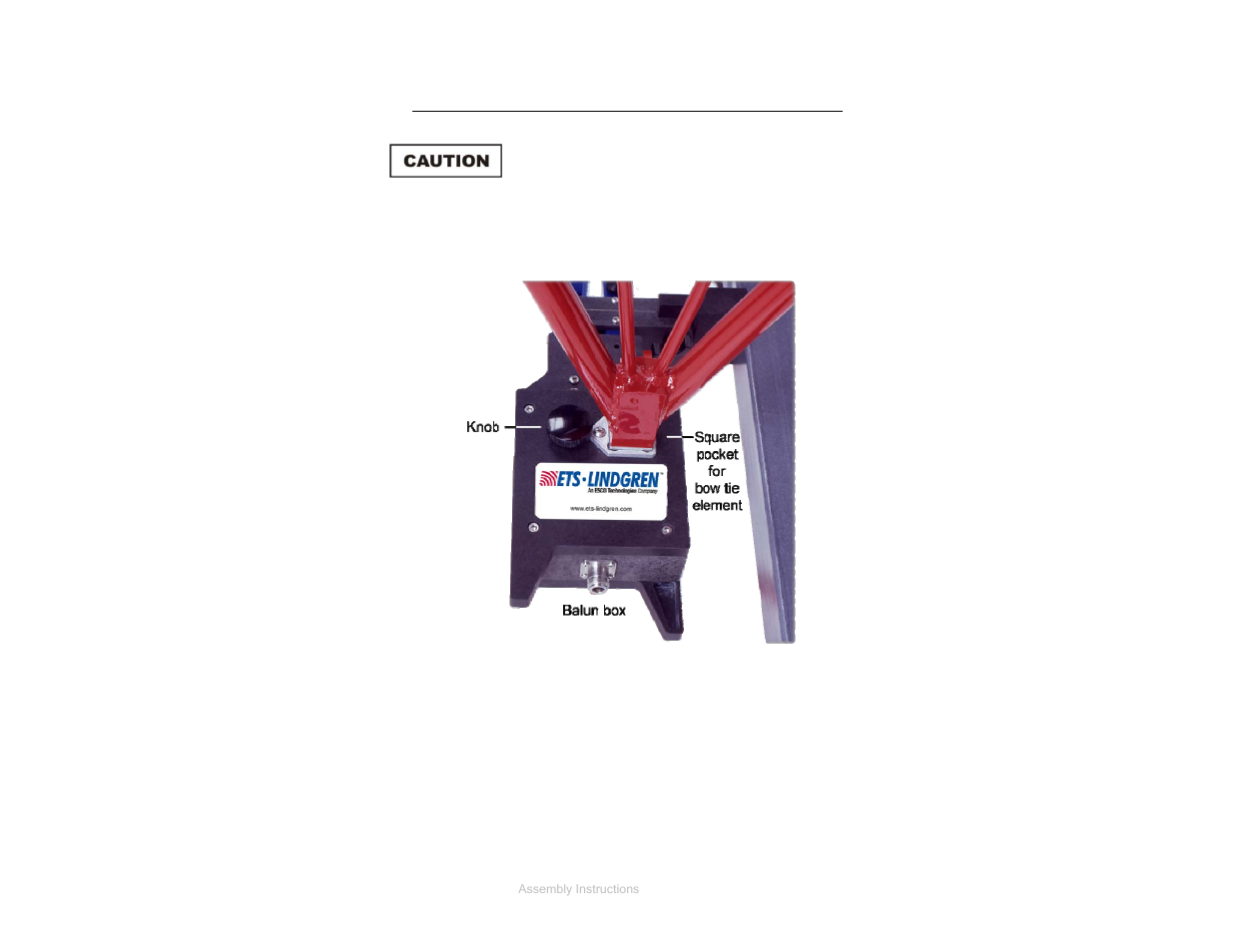 Steps to assemble the model 3140b, Attach bow tie elements | ETS-Lindgren 3140B Hybrid Log Periodic and Bowtie (BiConiLog) User Manual | Page 17 / 41
