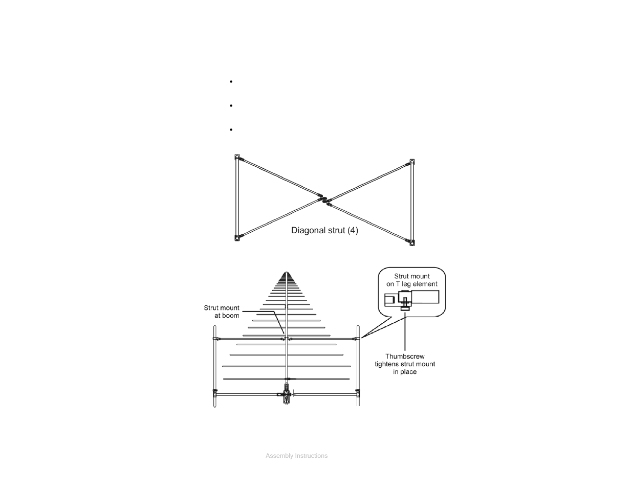 Attach diagonal struts | ETS-Lindgren 3140B Hybrid Log Periodic and Bowtie (BiConiLog) User Manual | Page 21 / 41