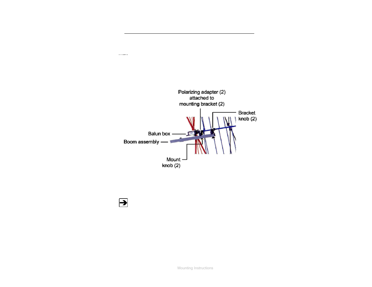Using included adapters to mount to an offset boom, Attach included mounting adapters to model 3140b | ETS-Lindgren 3140B Hybrid Log Periodic and Bowtie (BiConiLog) User Manual | Page 24 / 41