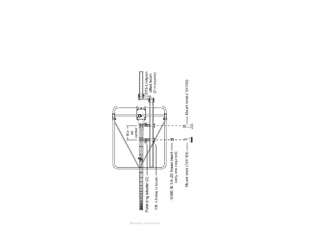 Attach model 3140b to an etslindgren offset boom, Attach model 3140b to an ets-lindgren offset boom | ETS-Lindgren 3140B Hybrid Log Periodic and Bowtie (BiConiLog) User Manual | Page 25 / 41