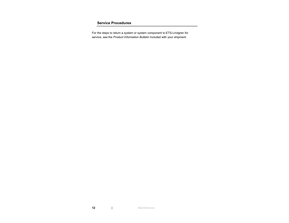 Service procedures | ETS-Lindgren 3142E BiConiLog Antenna User Manual | Page 12 / 43