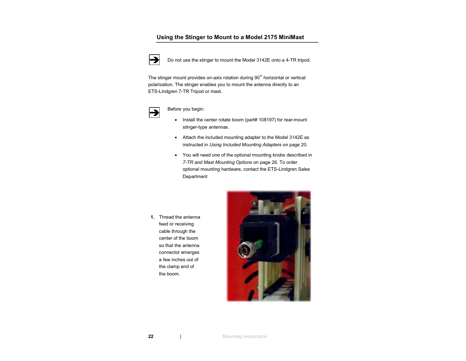 ETS-Lindgren 3142E BiConiLog Antenna User Manual | Page 22 / 43