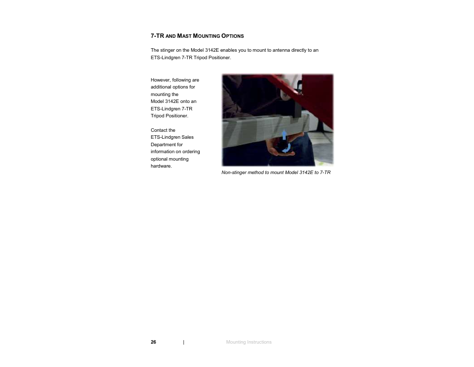 Tr and mast mounting options | ETS-Lindgren 3142E BiConiLog Antenna User Manual | Page 26 / 43