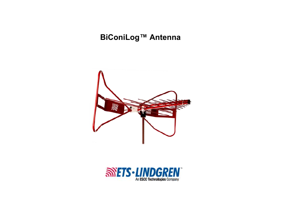 ETS-Lindgren 3143B BiConiLog Antenna User Manual | 35 pages