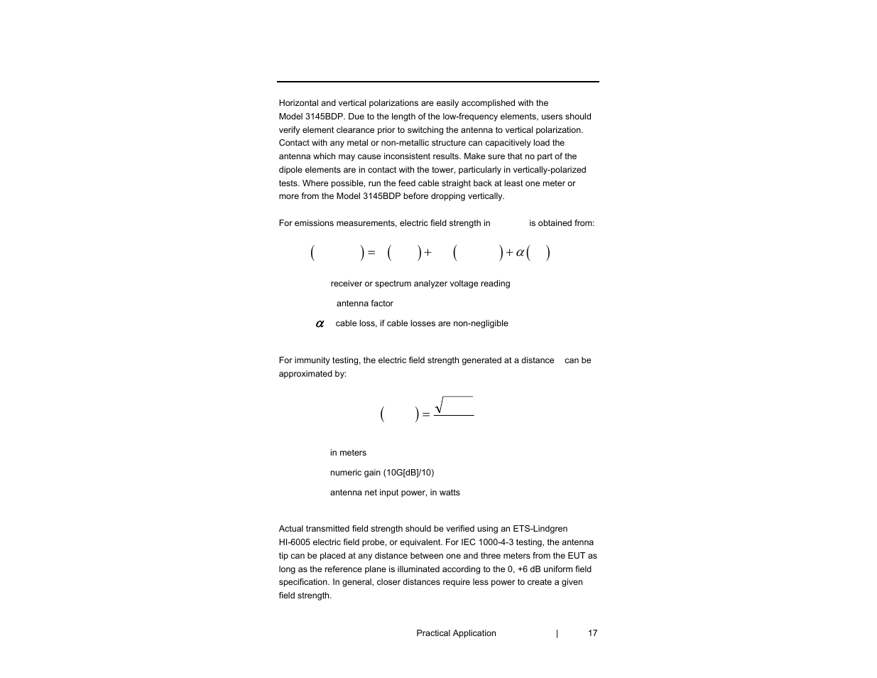 ETS-Lindgren 3145BDP Dual-Polarized Log-Periodic Dipole Array User Manual | Page 17 / 25