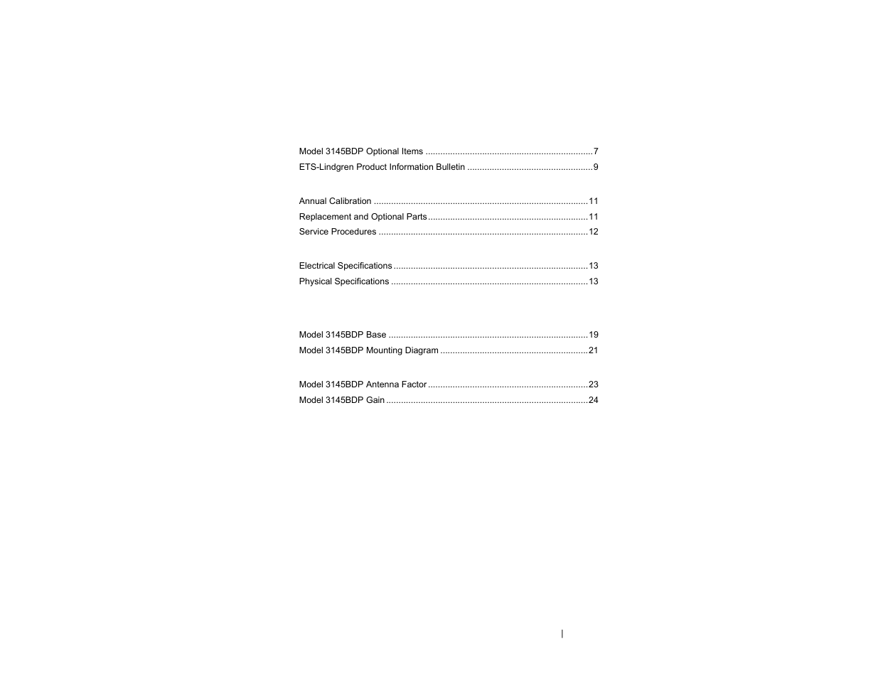 ETS-Lindgren 3145BDP Dual-Polarized Log-Periodic Dipole Array User Manual | Page 3 / 25