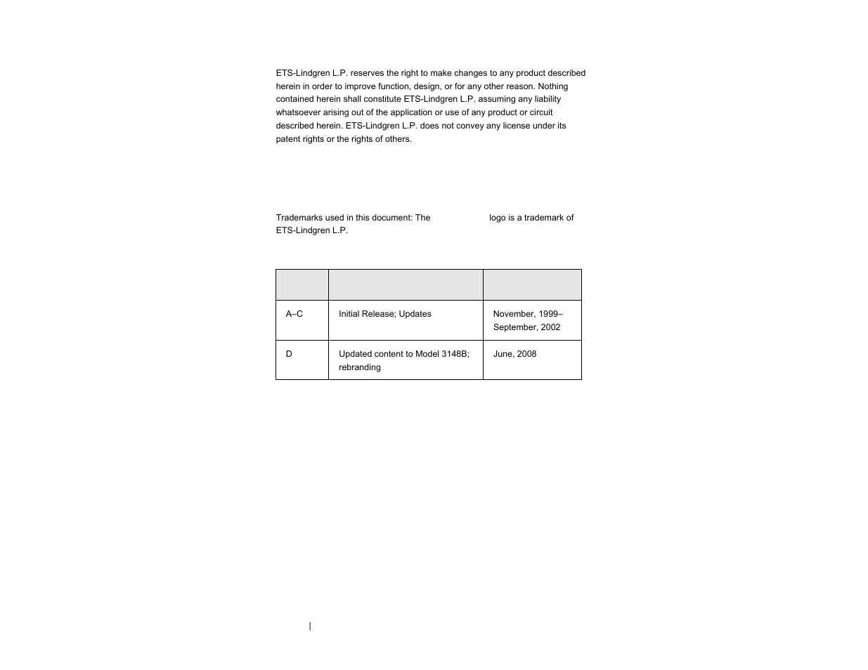 ETS-Lindgren 3148B Log Periodic Dipole Array User Manual | Page 2 / 41