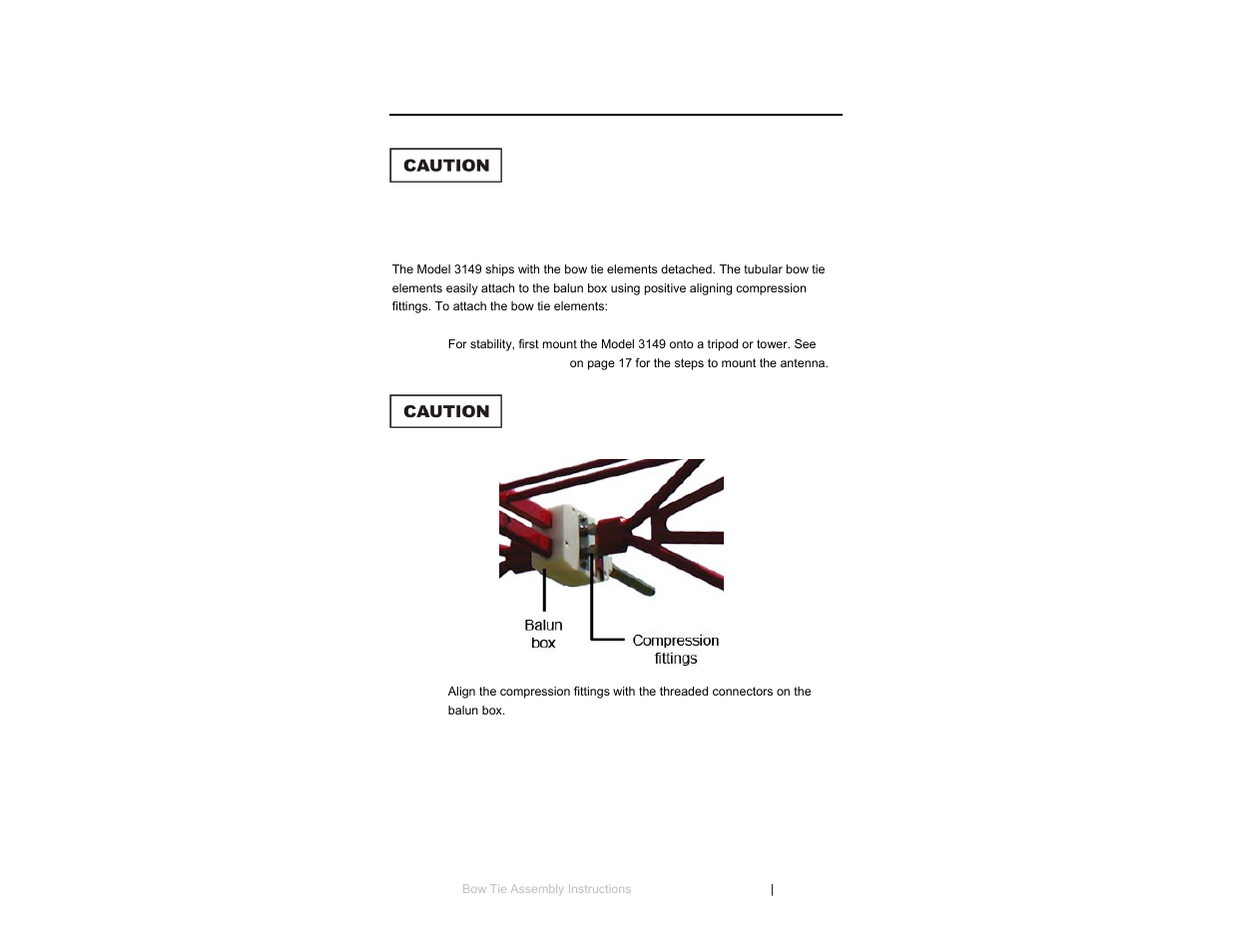 0 bow tie assembly instructions | ETS-Lindgren 3149 Hybrid Log Periodic and Bowtie (BiConiLog) User Manual | Page 15 / 33