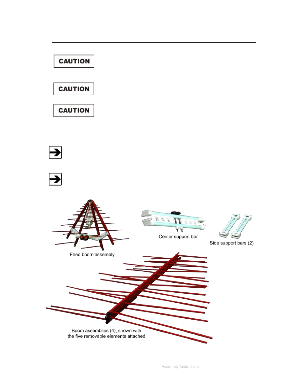 0 assembly instructions, Components to assemble | ETS-Lindgren 3150B Dual Stacked LPDA Antenna User Manual | Page 15 / 45
