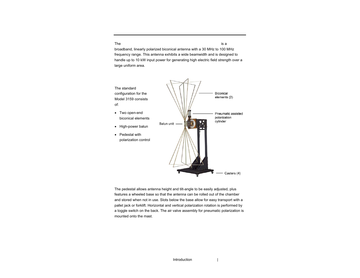 0 introduction | ETS-Lindgren 3159 Biconical Antenna User Manual | Page 7 / 19