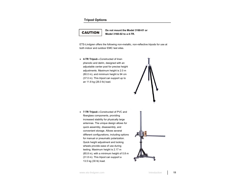 ETS-Lindgren 3160 Pyramidal Standard Gain Antenna User Manual | Page 11 / 90